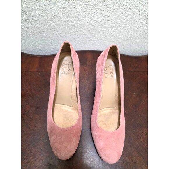 Naturalizer Women's Pink Suede 3" Heeled Pumps Almond Toe Size 8.5 - Picture 2 of 9